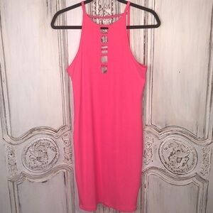 Victoria’s Secret Sport Hot Pink Ribbed Knit Fully Lined Sport Dress Size SP